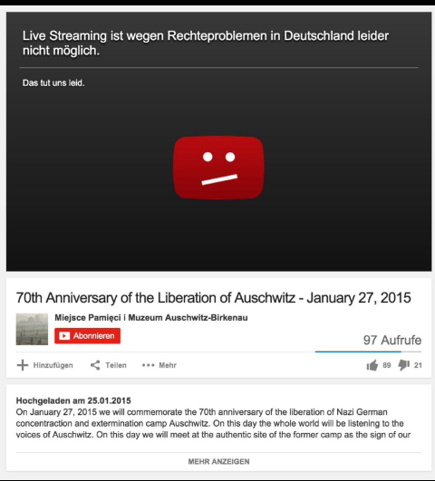 YouTube-Auschwitz